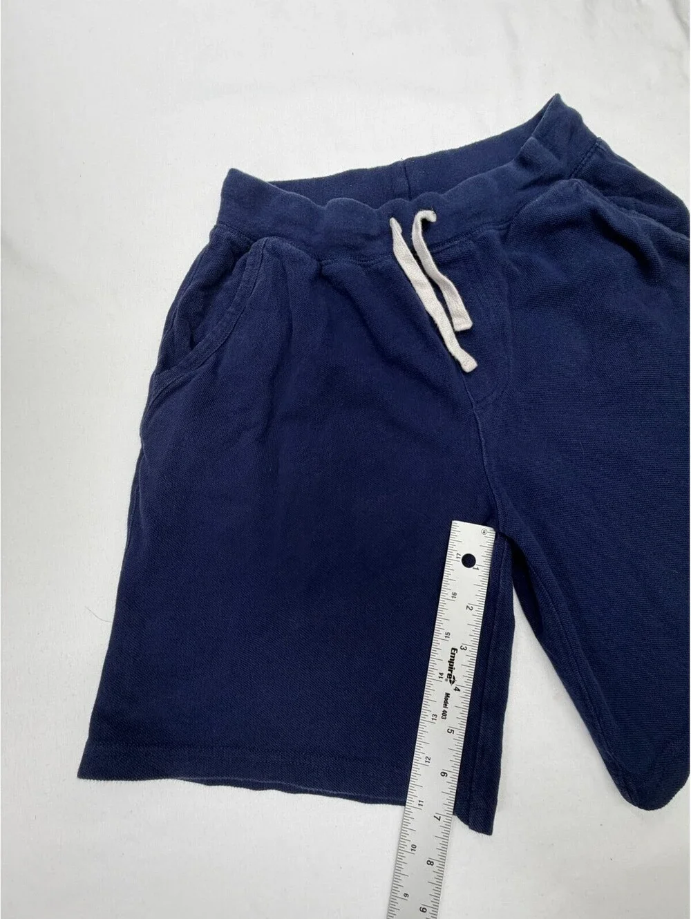 Polo Ralph Lauren Boy's Shorts Sweat Drawstring Knit Mid Rise Logo Size S Blue
